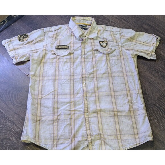 Ecko Unltd Button Up Shirt Mens Size Large Short Sleeve (458) - Picture 1 of 3